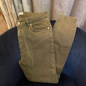 Zara army green skinny jeans